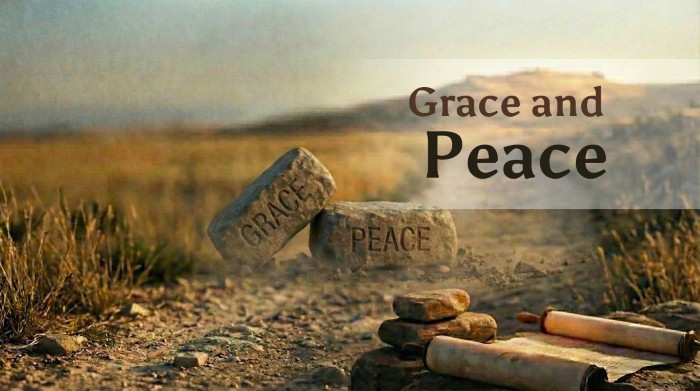 Grace and Peace engraved on stones